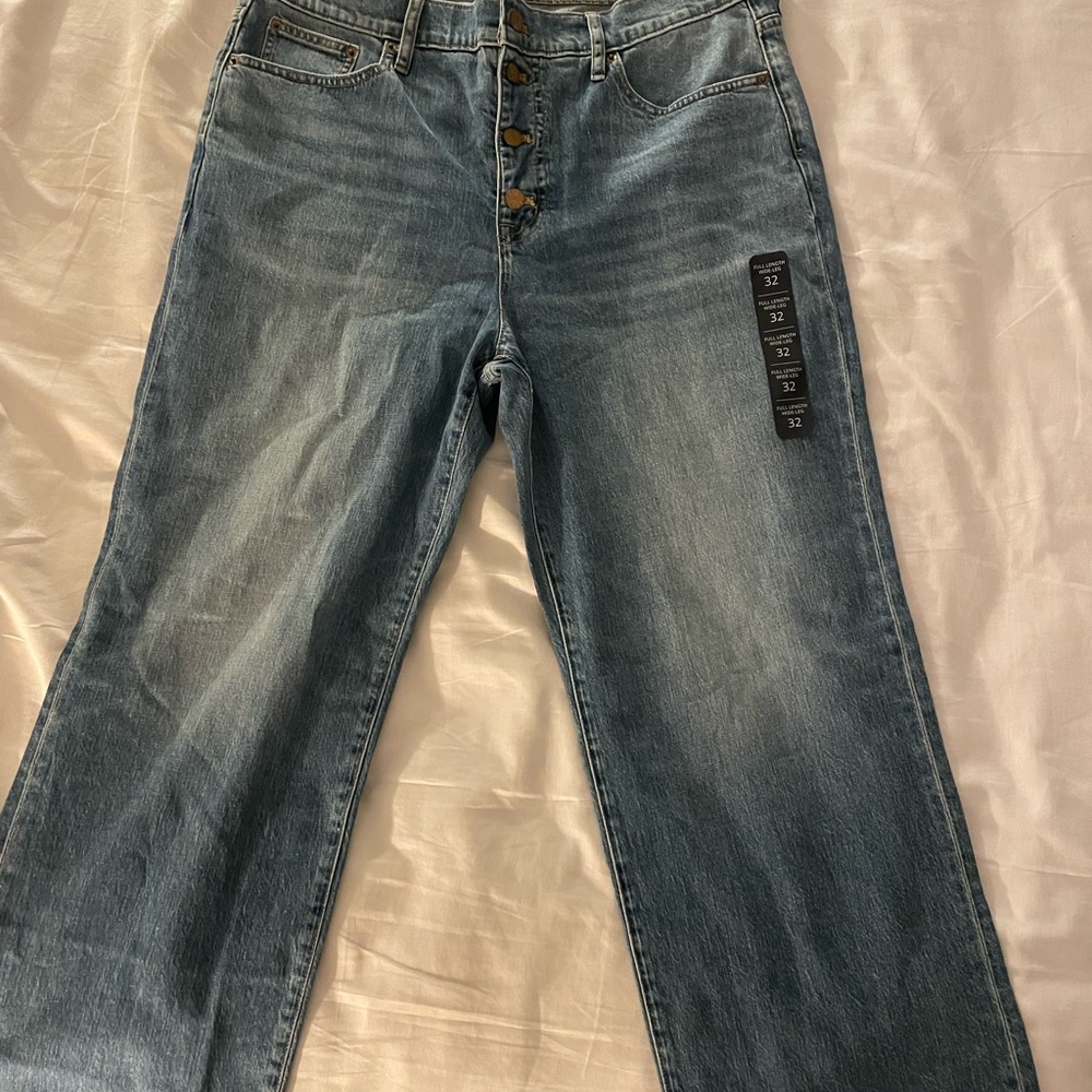 Jcrew wide leg jeans